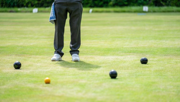 Bedford,England,May 19,2019.Bowls or lawn bowls.Free community event in Bedford park